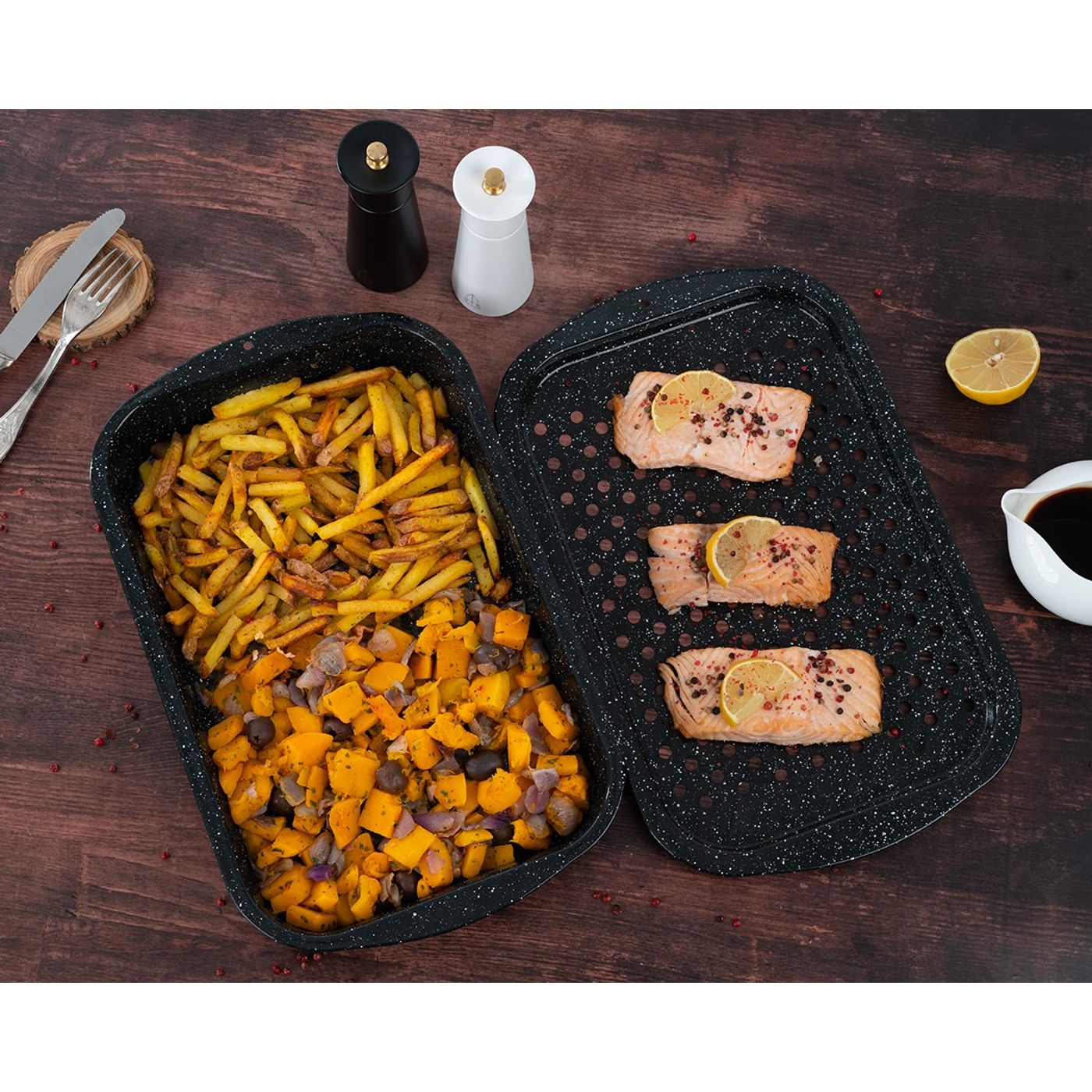 Plat à four rectangle - set de 3 pièces